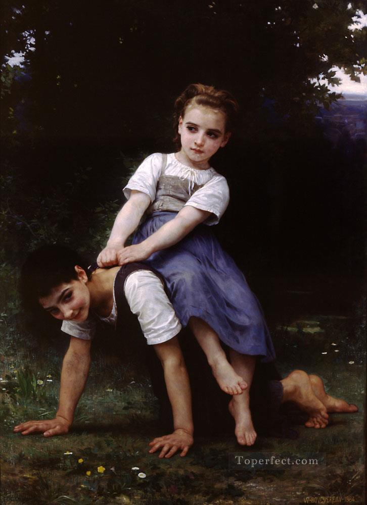 La bourrique oil on canvas Realism William Adolphe Bouguereau Oil Paintings